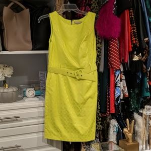Banana Republic Neon Chartreuse Dress